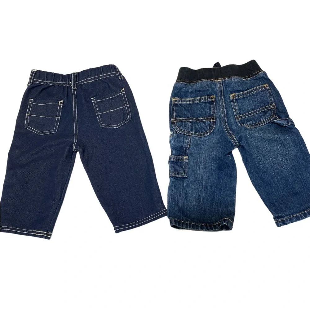 Infant blue jeans 6-9 month knit 6-12 month 100% cotton denim